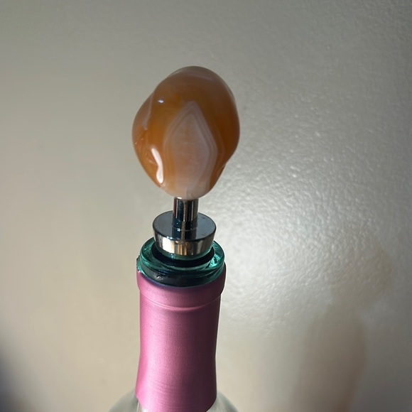 Carnelian Agate Wine Bottle Stopper - Picture 1 of 11